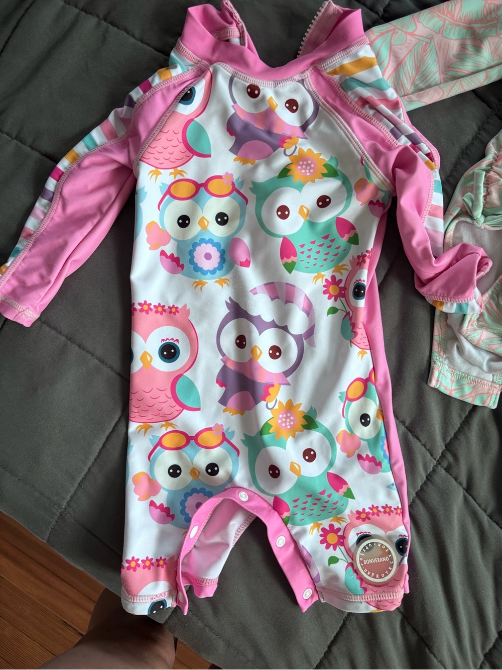 Baby Girl 9-12month Swimsuit, Bikini, Rashguard Bundle for beach, pool - Picture 5 of 8